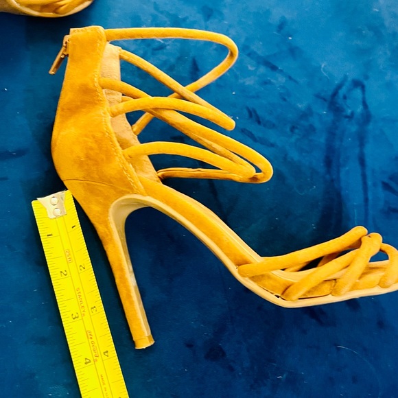 Forever 21 Chestnut Brown Suede Braided ZipUp Heels - Picture 3 of 4